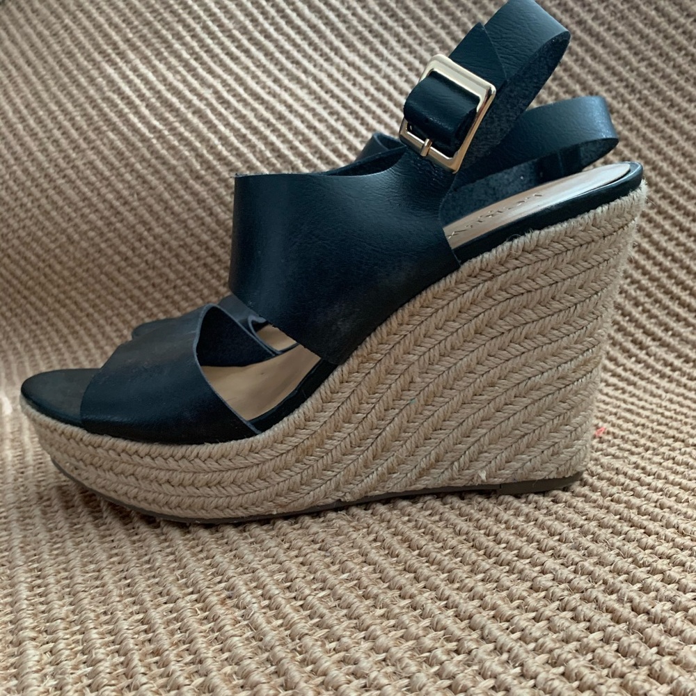 J.Crew Leather Espadrille Wedge